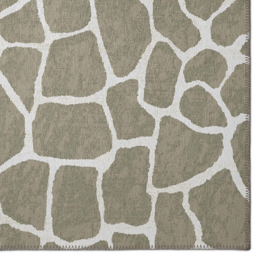 Safari Taupe Animal Animal Print 3' x 5' Area Rug Taupe ASF34. Picture 2