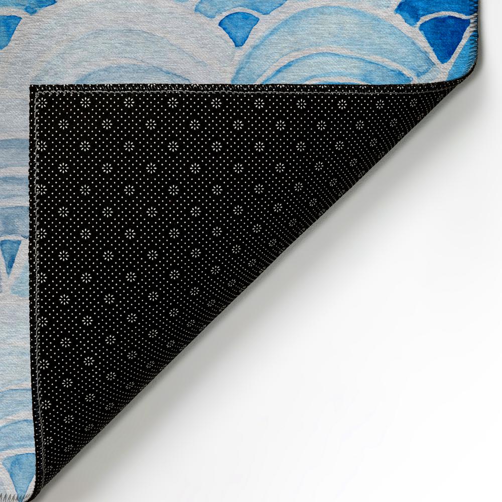 Indoor/Outdoor Surfside ASR35 Blue Washable 5' x 7'6" Rug. Picture 6