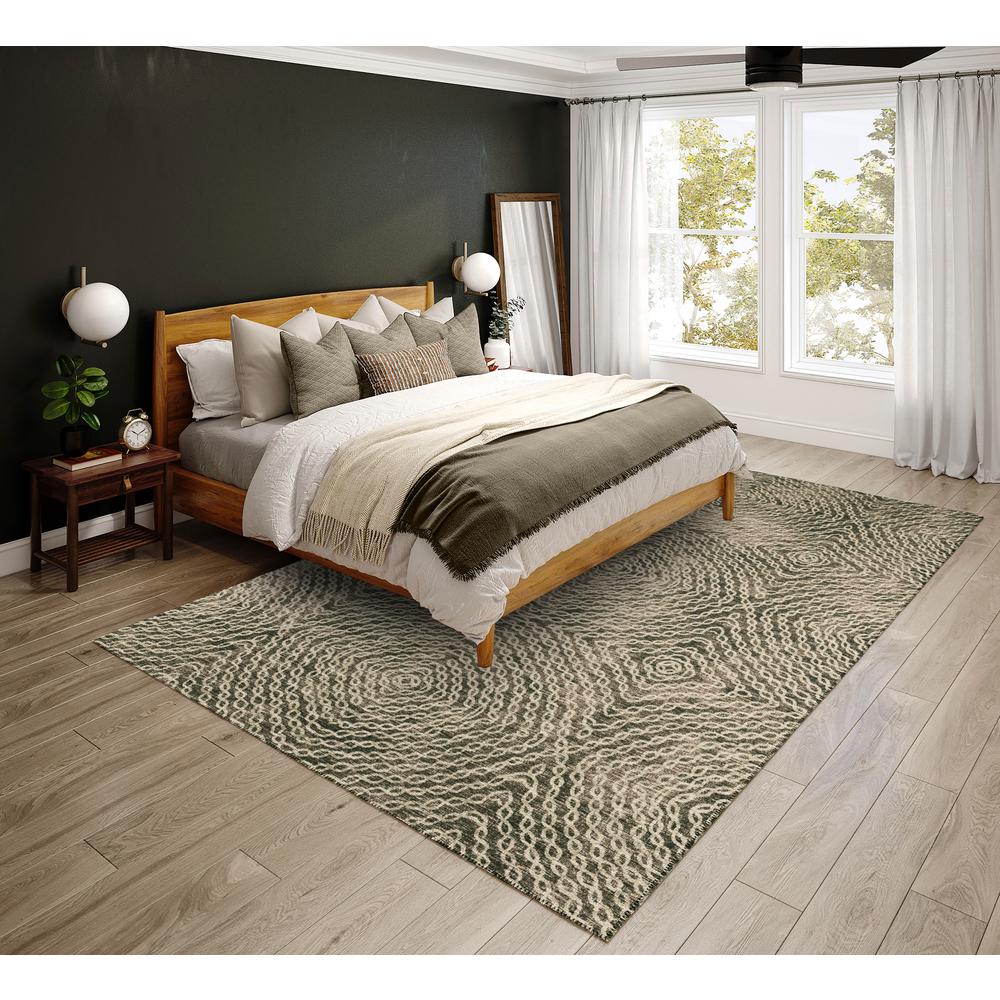Bravado Mocha Transitional Geometric 8' x 10' Area Rug Mocha ABV33. Picture 1