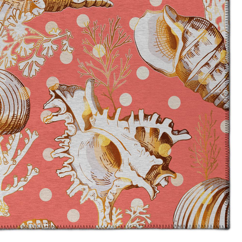 Indoor/Outdoor Surfside ASR36 Peach Washable 5' x 7'6" Rug. Picture 3