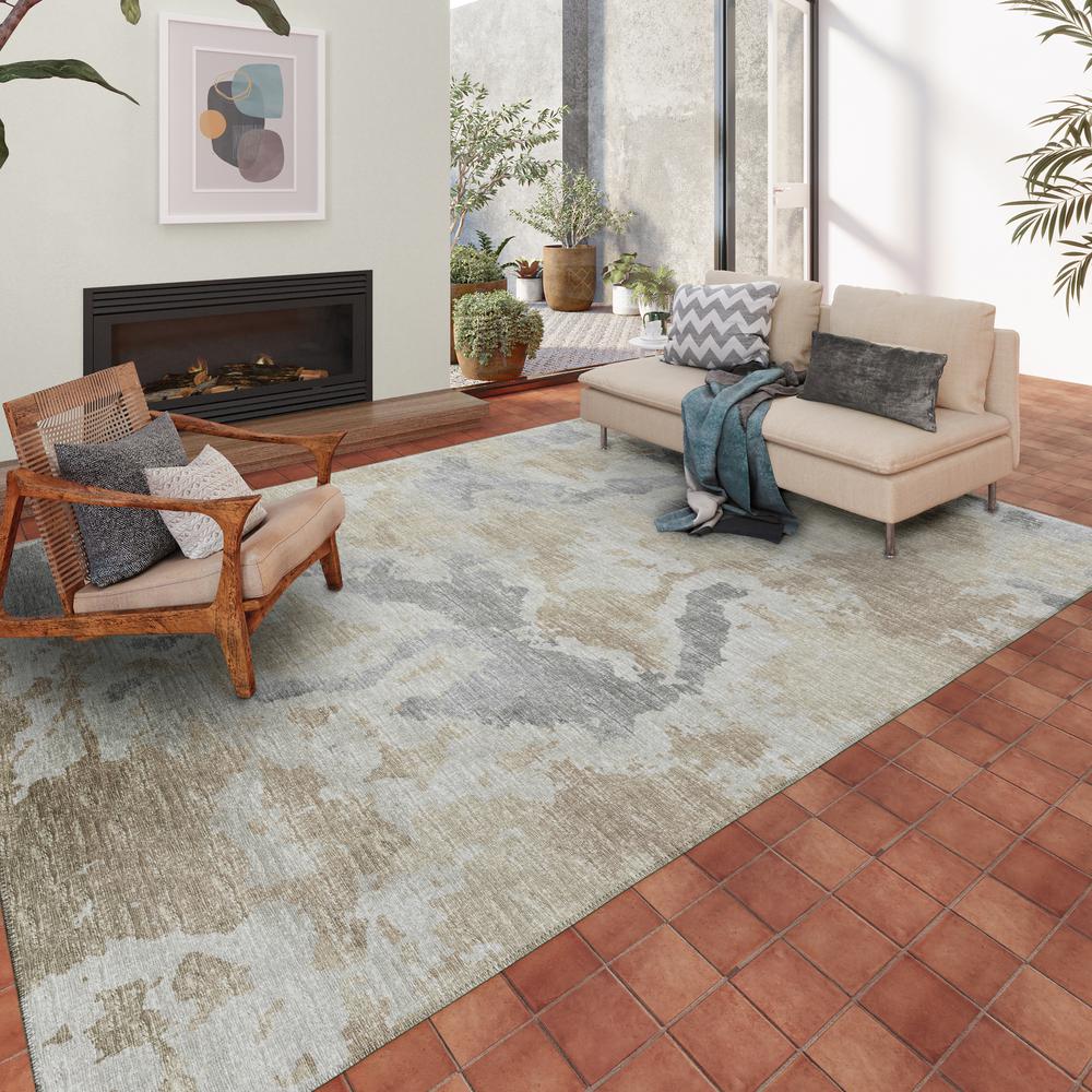 Indoor/Outdoor Accord AAC32 Beige Washable 9' x 12' Rug. Picture 3