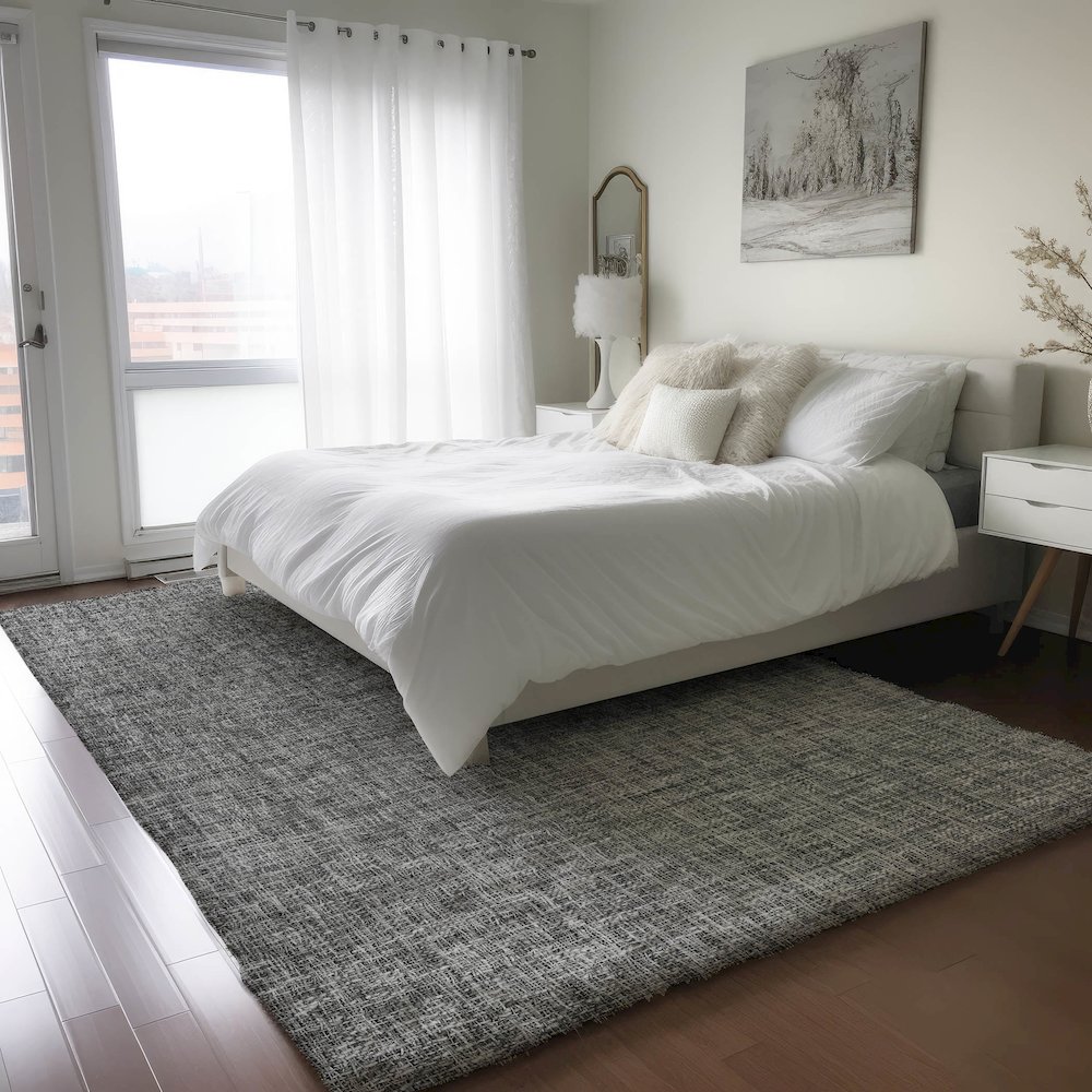 Luxury Washable Voyage VY1 Gray 9' x 12' Rug. Picture 5