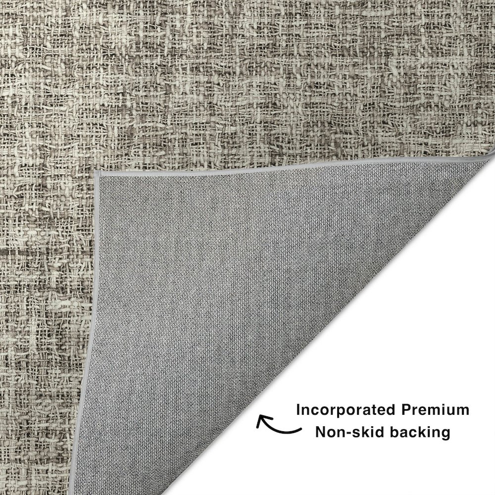 Luxury Washable Voyage VY1 Ivory 5' x 7'6" Rug. Picture 4