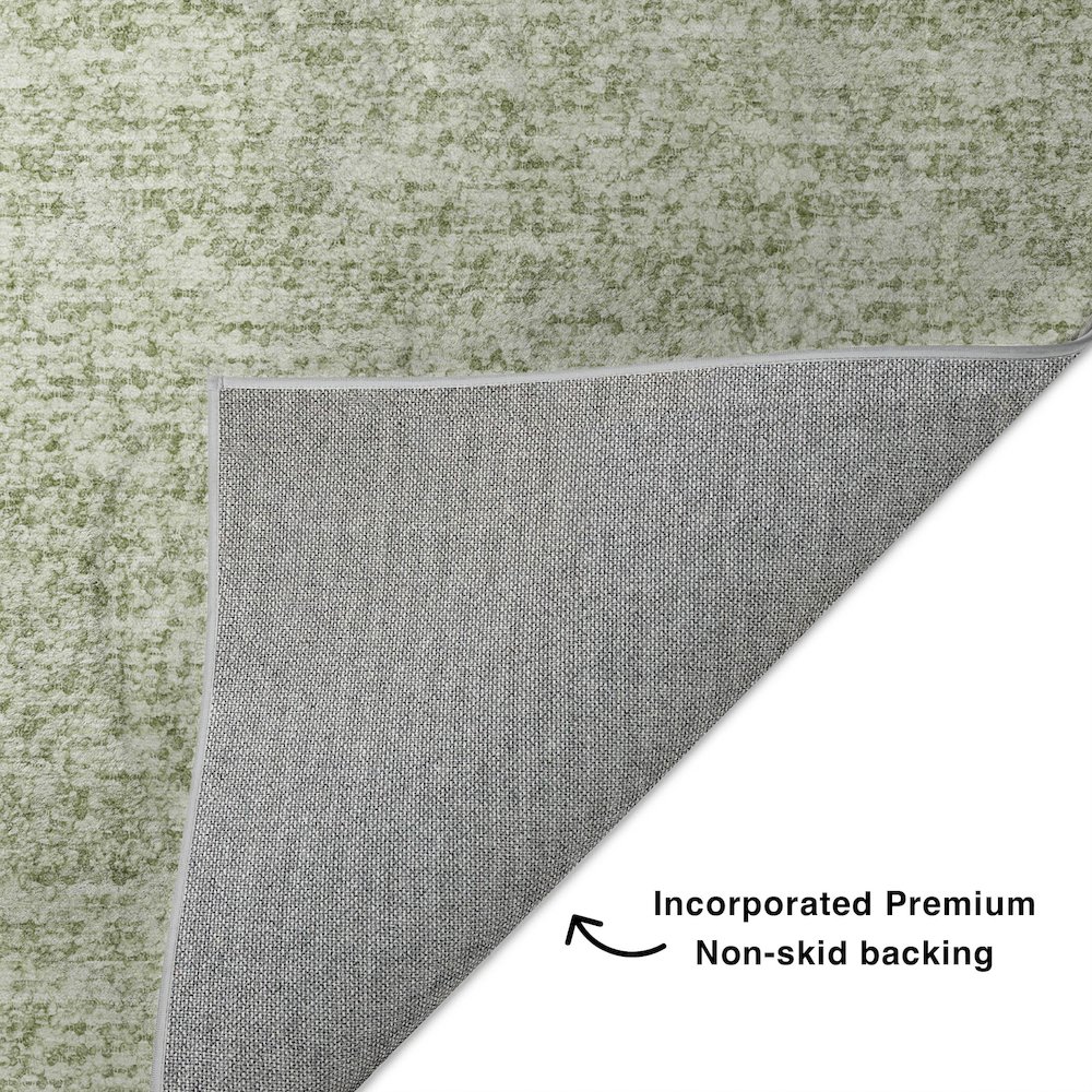 Luxury Washable Voyage VY2 Green 5' x 7'6" Rug. Picture 4