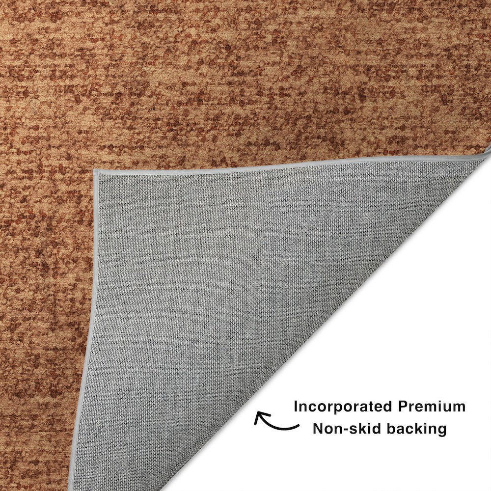 Luxury Washable Voyage VY2 Orange 5' x 7'6" Rug. Picture 4