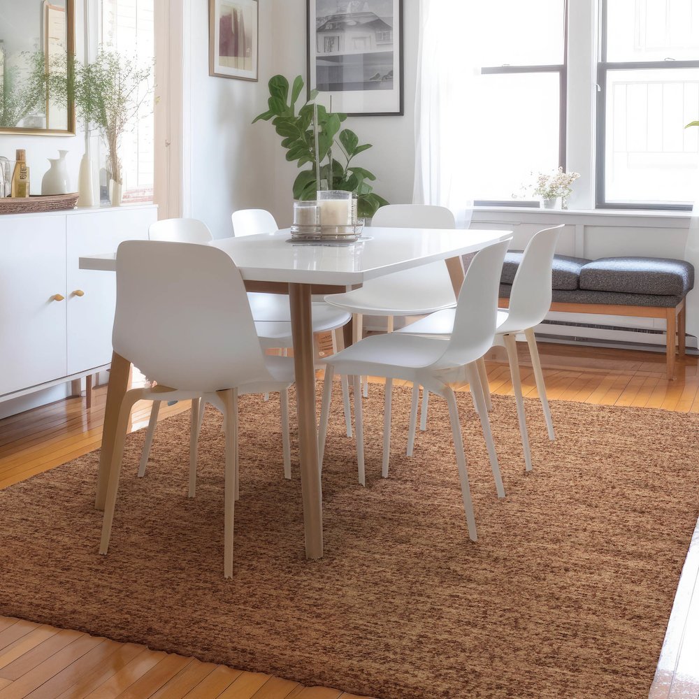 Luxury Washable Voyage VY2 Orange 9' x 12' Rug. Picture 5