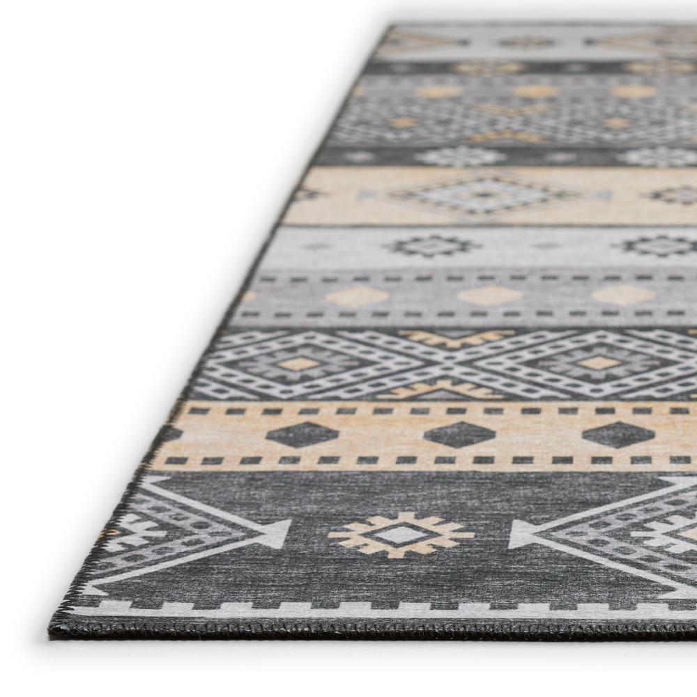Yuma Gray Transitional Southwest 3' x 5' Area Rug Gray AYU42. Picture 3