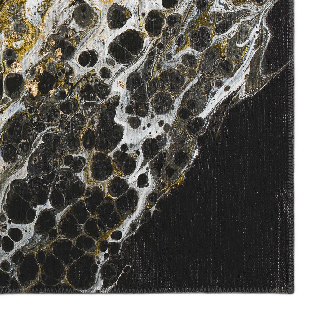Karina Midnight Modern Abstract 3' x 5' Area Rug Midnight AKC43. Picture 2