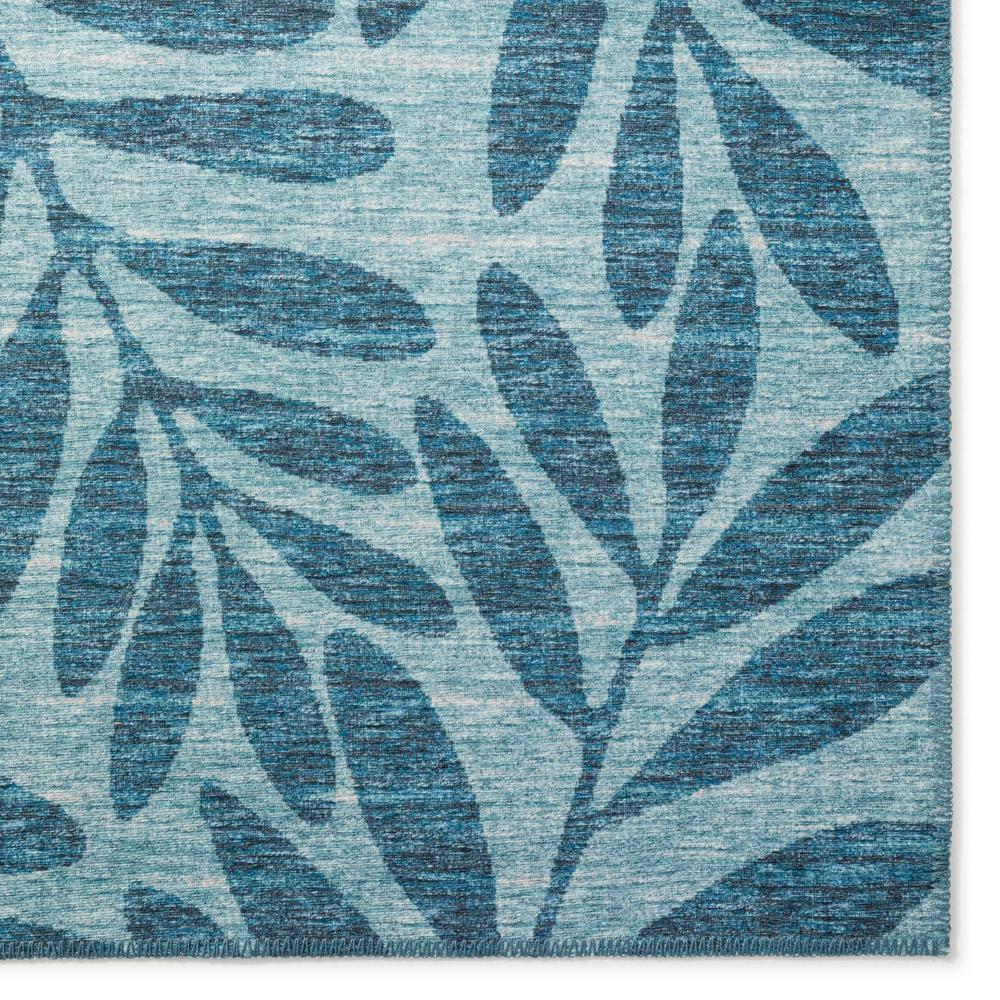 Yuma Blue Coastal Floral 3' x 5' Area Rug Blue AYU35. Picture 2