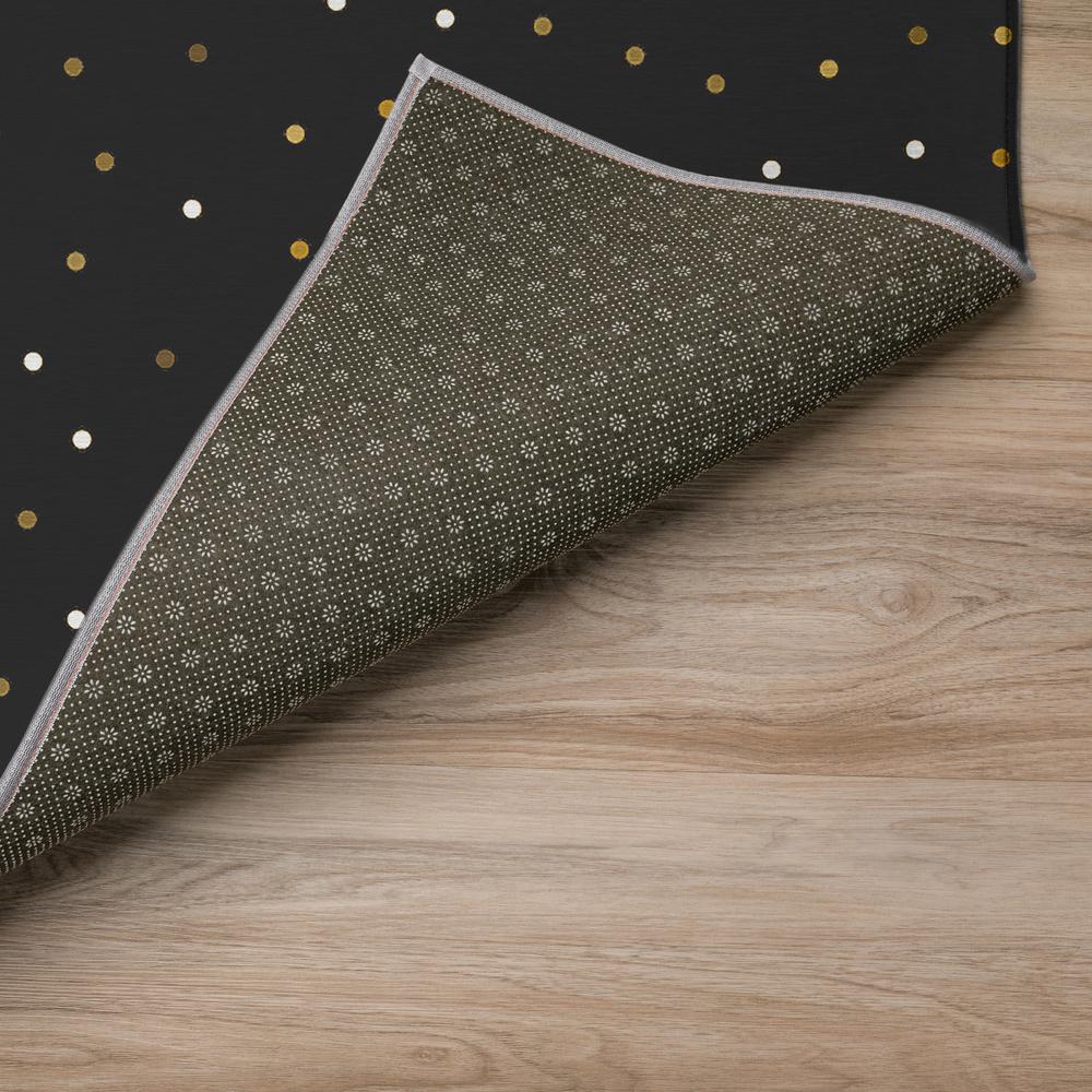 Indoor/Outdoor Cozy Winter ACW41 Black Washable 5' x 7'6" Rug. Picture 5