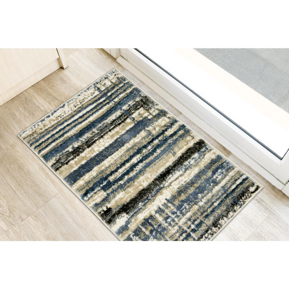 Karma KM8 Blue 1'8" x 2'6" Rug. Picture 2