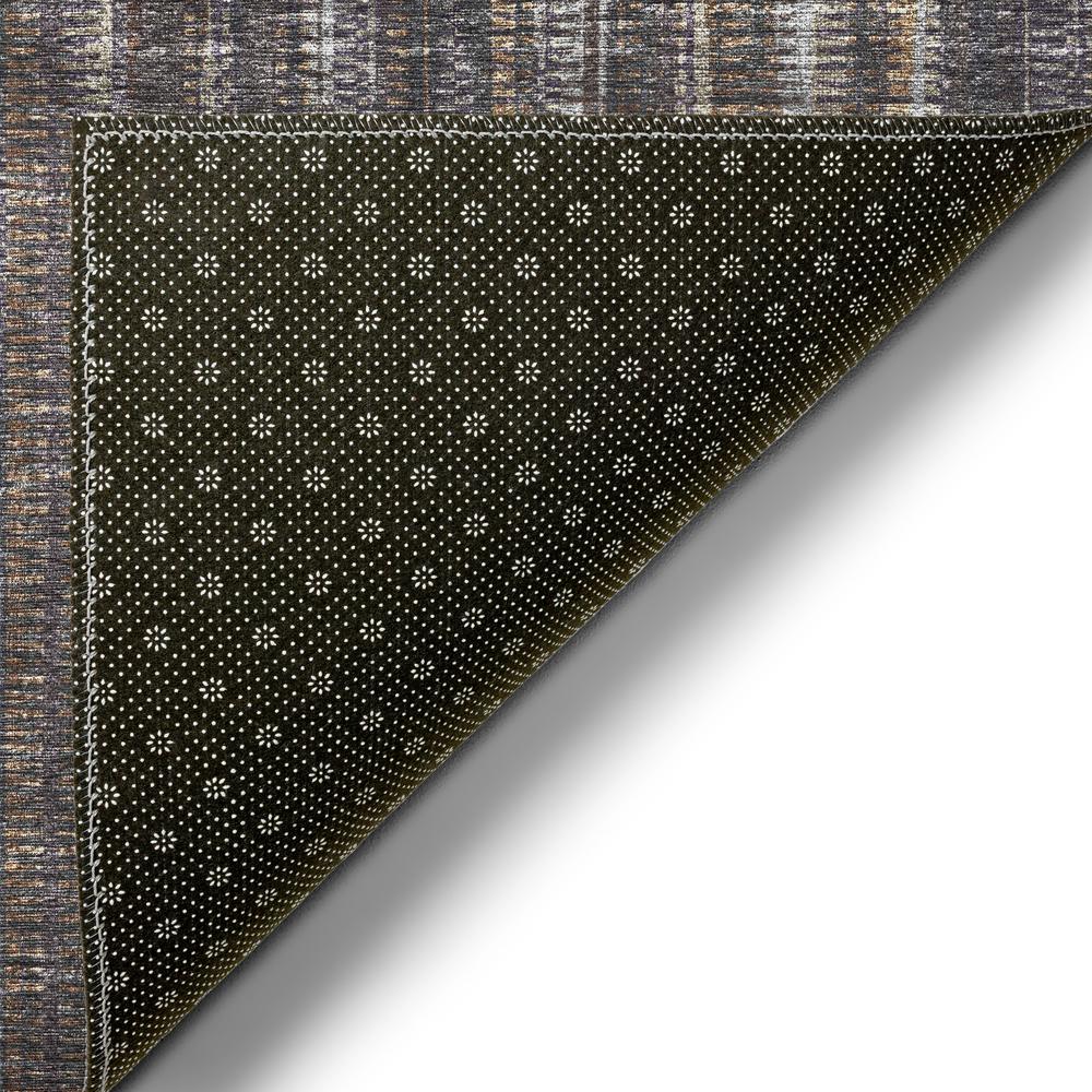 Waverly Brown Contemporary Striped 5' x 7'6" Area Rug Brown AWA31. Picture 3