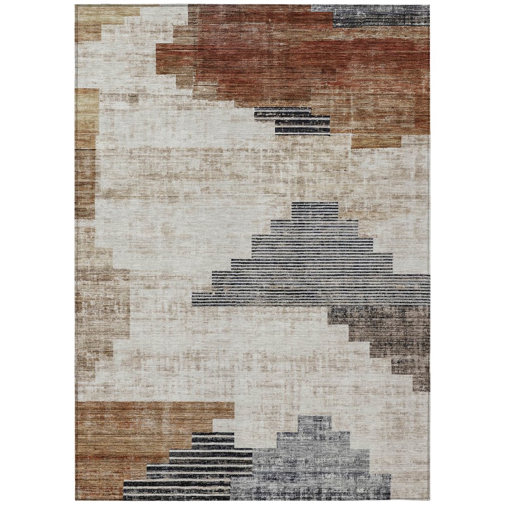 Machine Washable Indoor/Outdoor Chantille Paprika 10' x 14' Rug. Picture 1