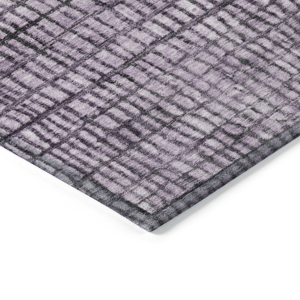 Machine Washable Indoor/Outdoor Chantille Plum 8' x 8' Round Rug. Picture 3