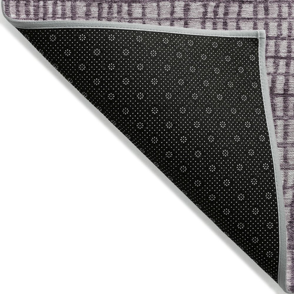 Machine Washable Indoor/Outdoor Chantille Purple 8' x 8' Round Rug. Picture 2