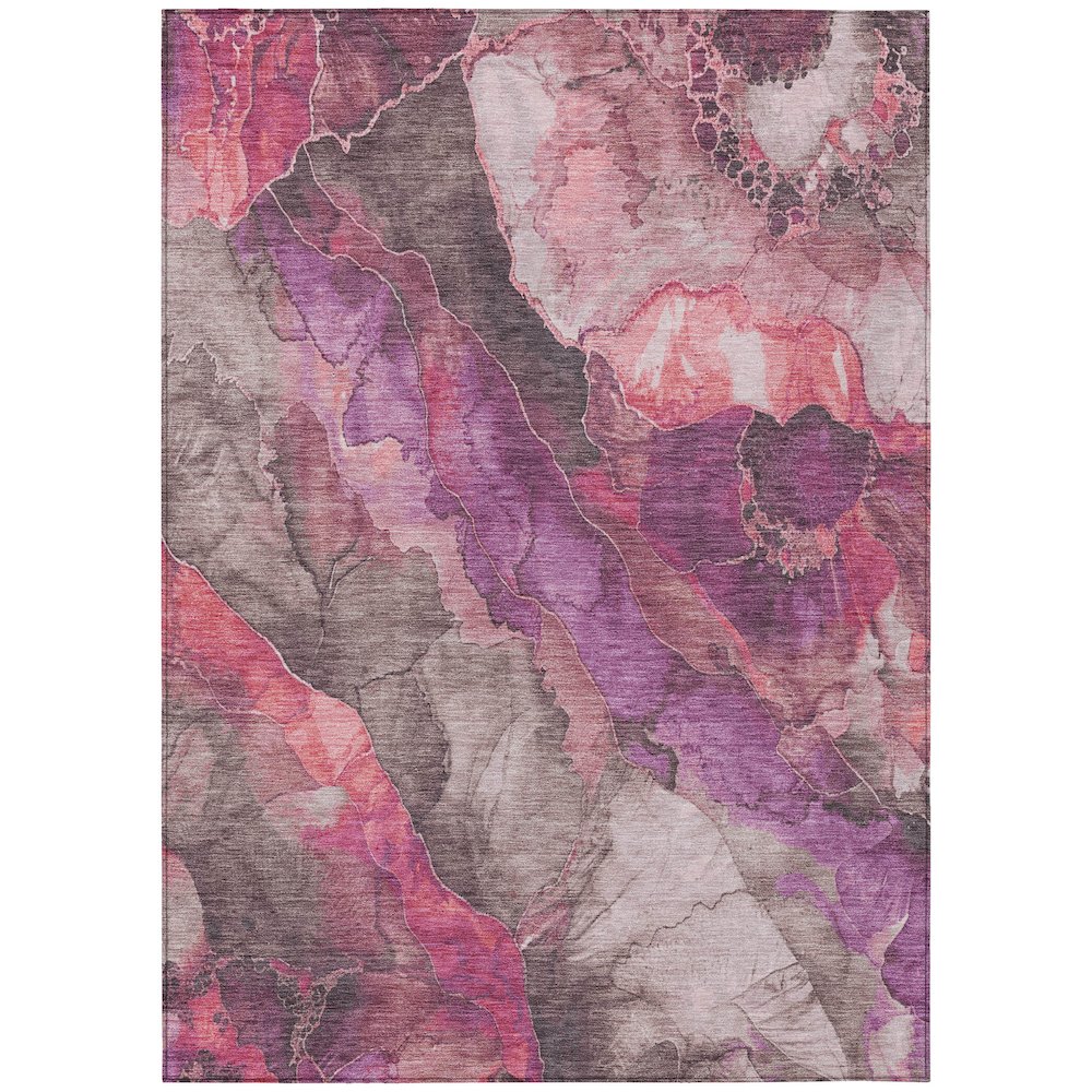 Machine Washable Indoor/Outdoor Chantille Blush 10' x 14' Rug. Picture 1