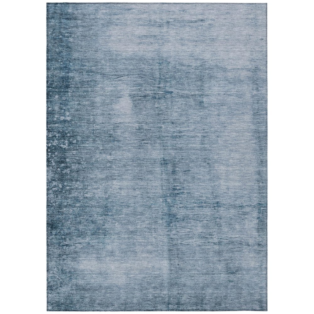 Machine Washable Indoor/Outdoor Chantille Denim 10' x 14' Rug. Picture 1