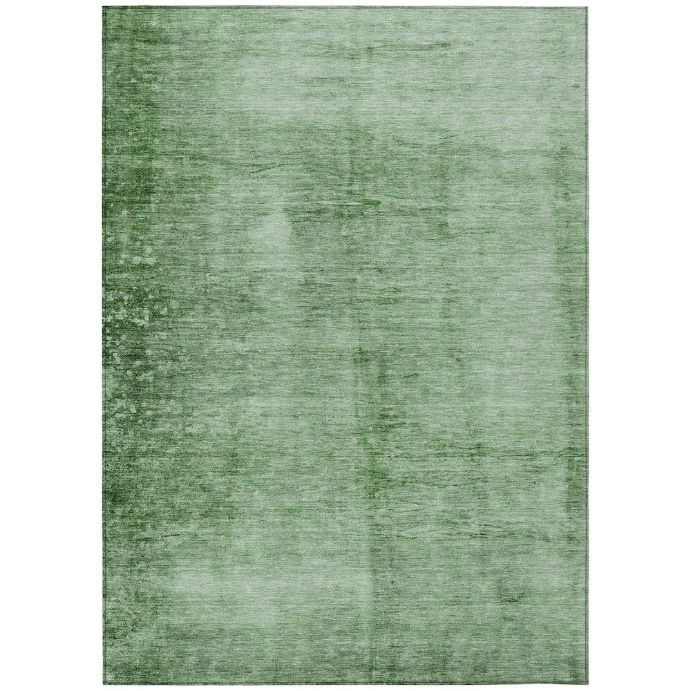 Machine Washable Indoor/Outdoor Chantille Green 10' x 14' Rug. Picture 1
