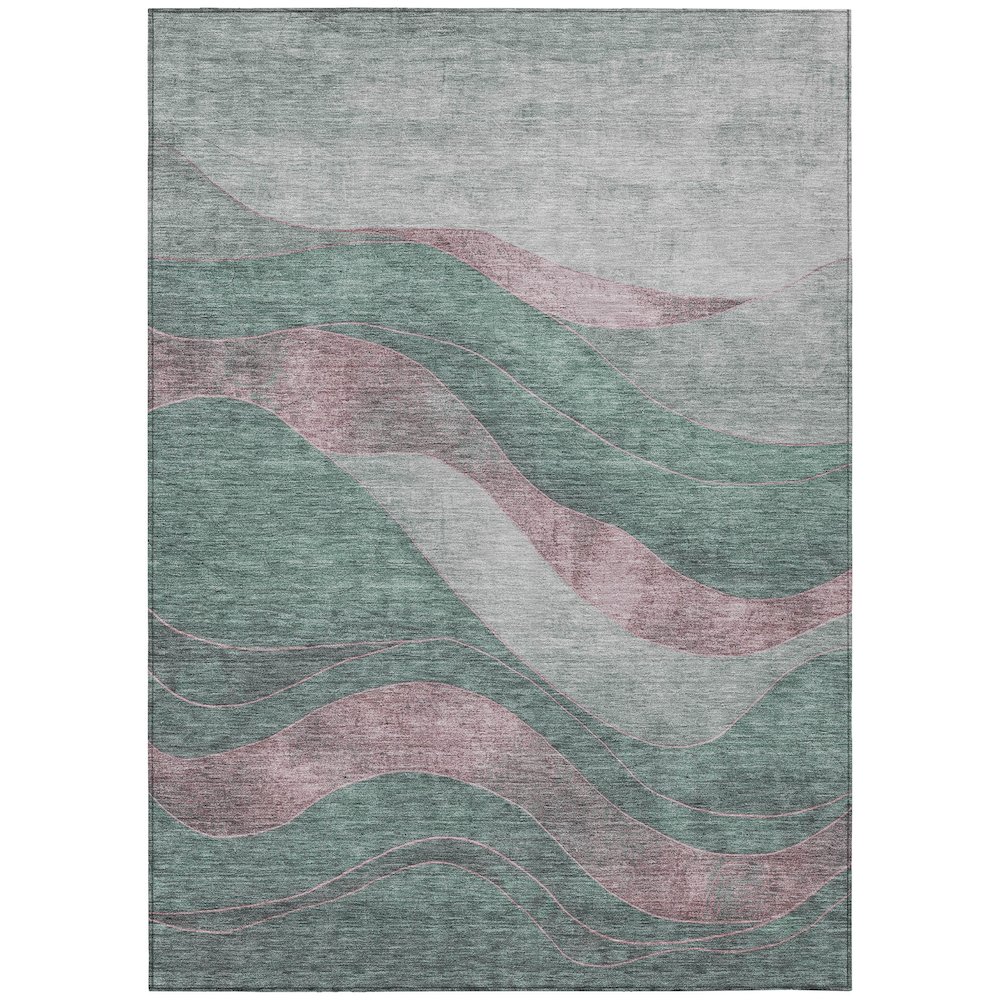 Machine Washable Indoor/Outdoor Chantille Sage 10' x 14' Rug. Picture 1