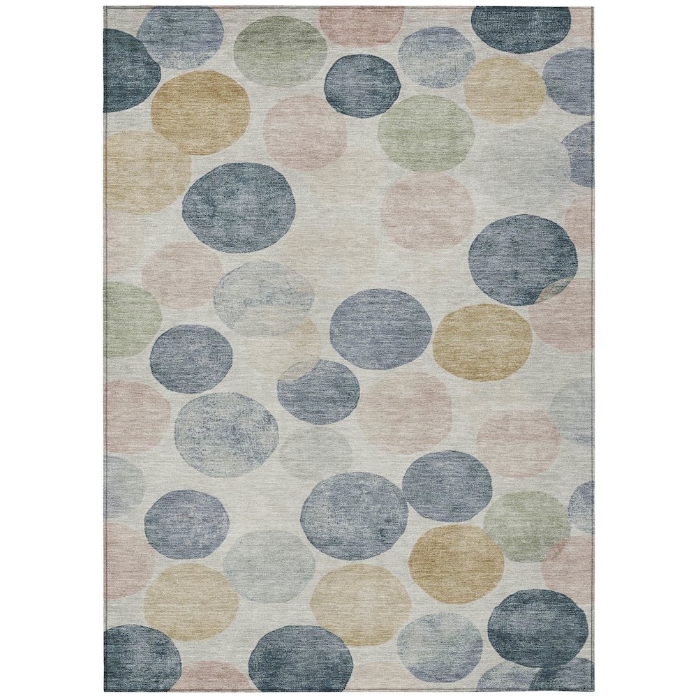 Machine Washable Indoor/Outdoor Chantille Beige 10' x 14' Rug. Picture 1