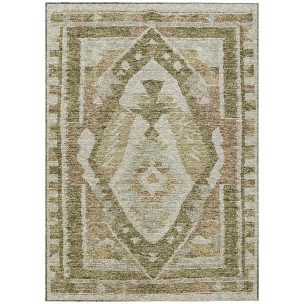 Machine Washable Indoor/Outdoor Chantille Linen 10' x 14' Rug. Picture 1