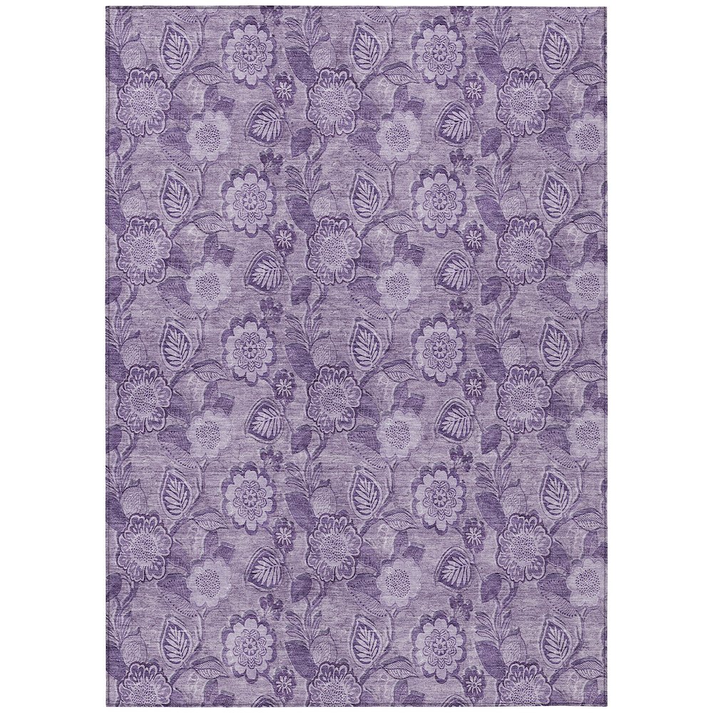 Machine Washable Indoor/Outdoor Chantille Plum 10' x 14' Rug. Picture 1