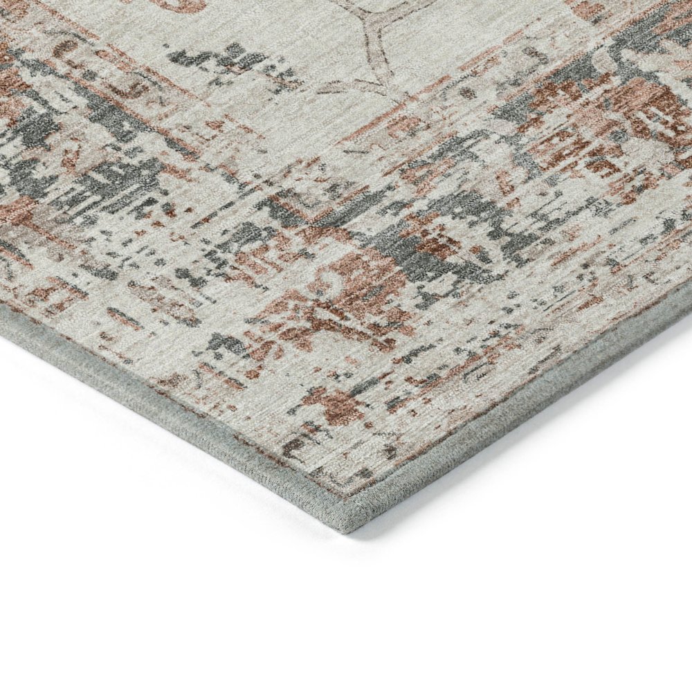 Machine Washable Indoor/Outdoor Chantille Linen 8' x 8' Round Rug. Picture 3