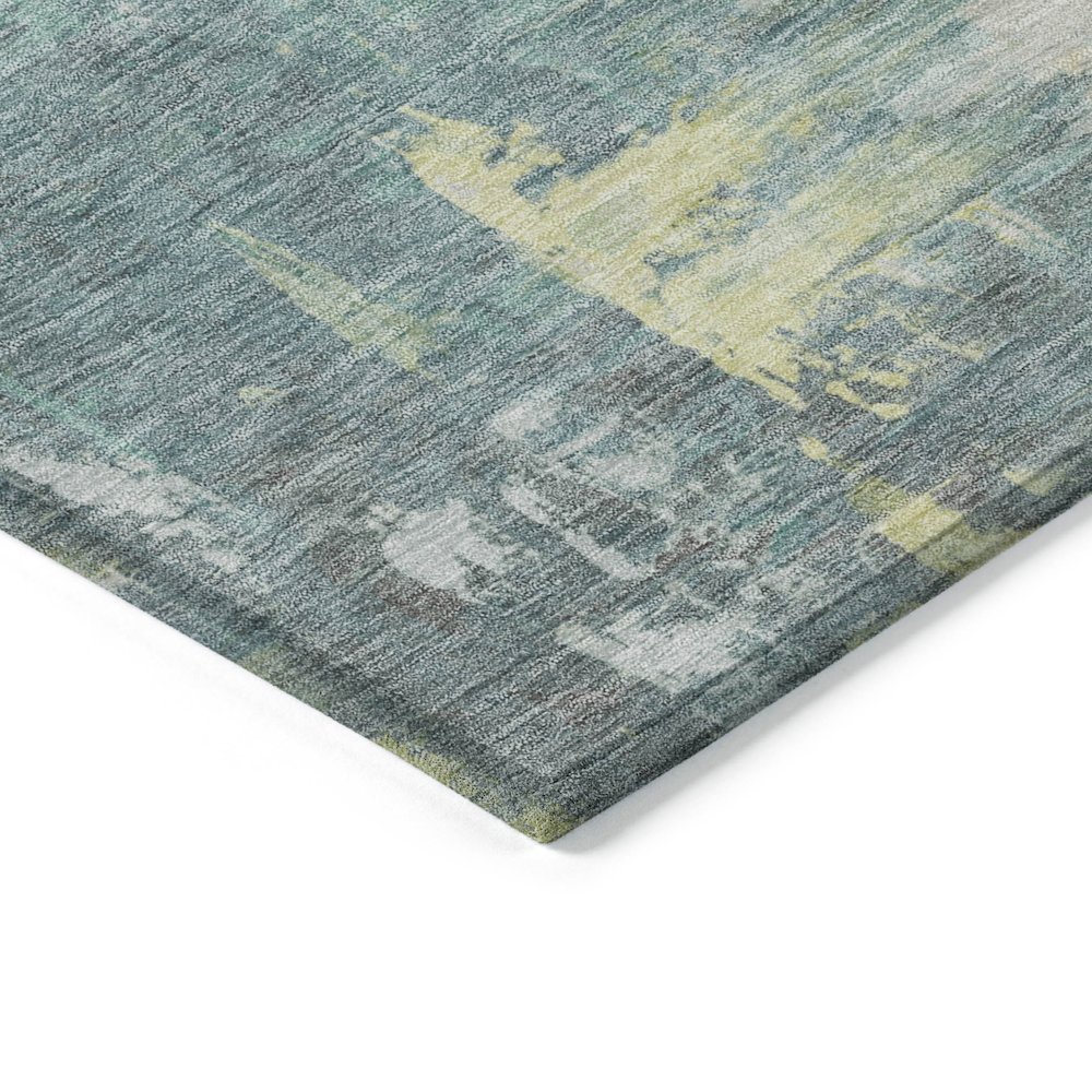 Machine Washable Indoor/Outdoor Chantille Seafoam 8' x 8' Round Rug. Picture 3