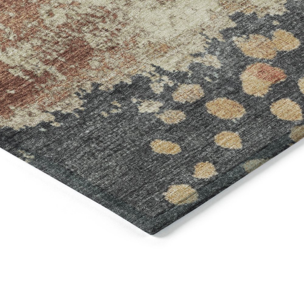 Machine Washable Indoor/Outdoor Chantille Paprika 8' x 8' Round Rug. Picture 3