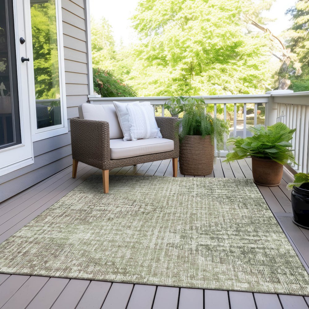 Machine Washable Indoor/Outdoor Chantille Fern 10' x 14' Rug. Picture 8
