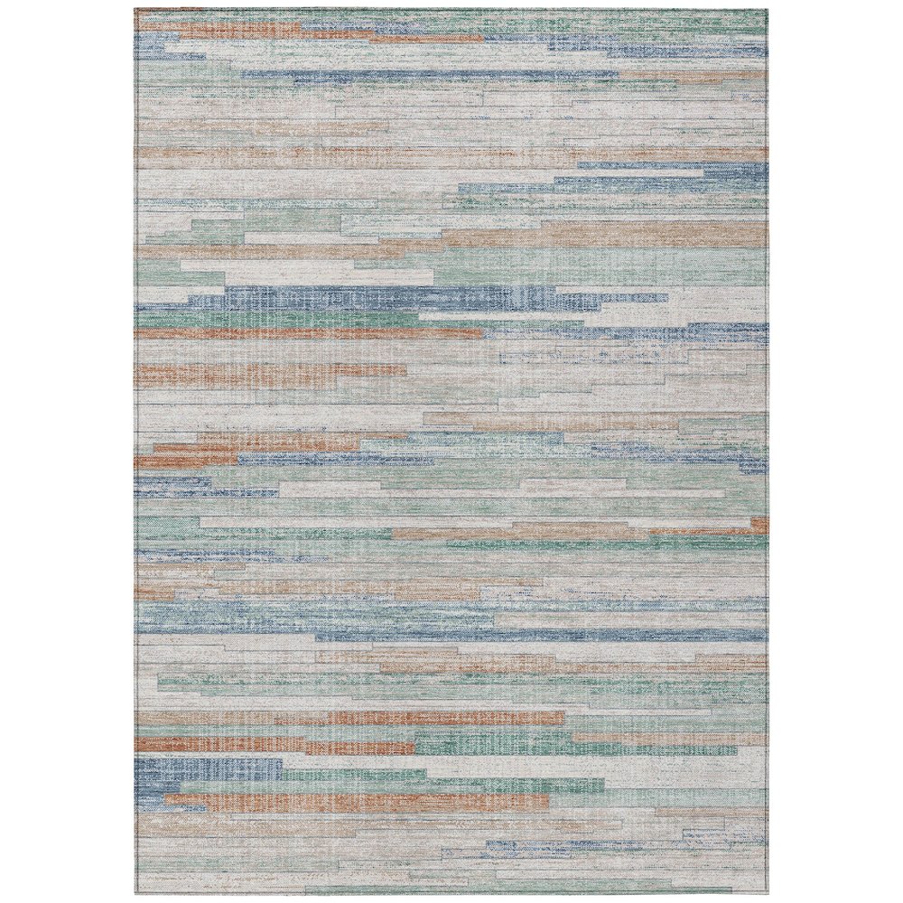 Machine Washable Indoor/Outdoor Chantille Linen 10' x 14' Rug. Picture 1