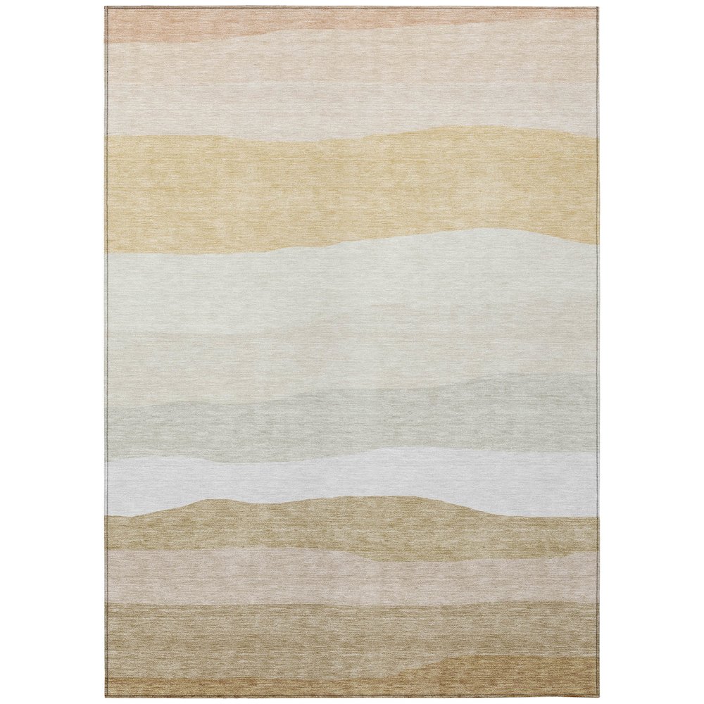 Machine Washable Indoor/Outdoor Chantille ACN2023 Wheat 10' x 14' Rug. Picture 1