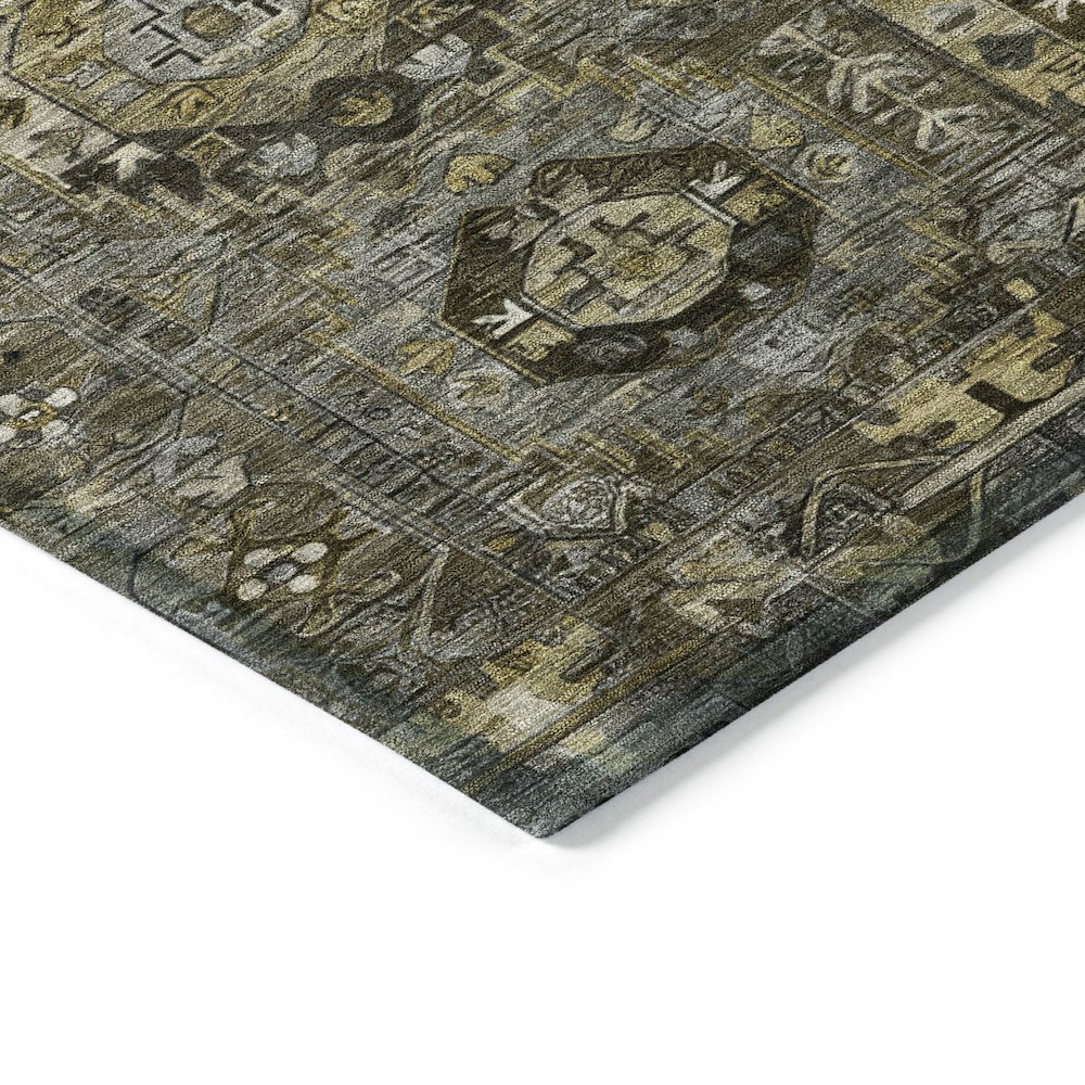 Machine Washable Indoor/Outdoor Chantille ACN2024 Mocha 8' x 8' Round Rug. Picture 3