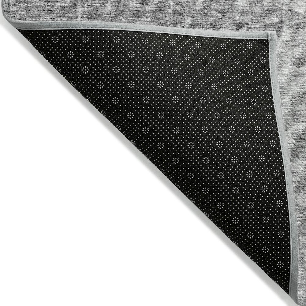 Machine Washable Indoor/Outdoor Chantille ACN2026 Gray 8' x 8' Round Rug. Picture 2
