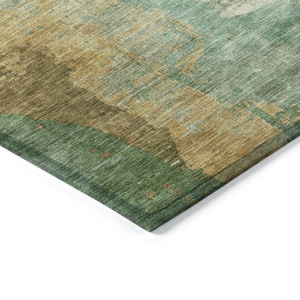 Machine Washable Indoor/Outdoor Chantille ACN2041 Aloe 8' x 8' Round Rug. Picture 3