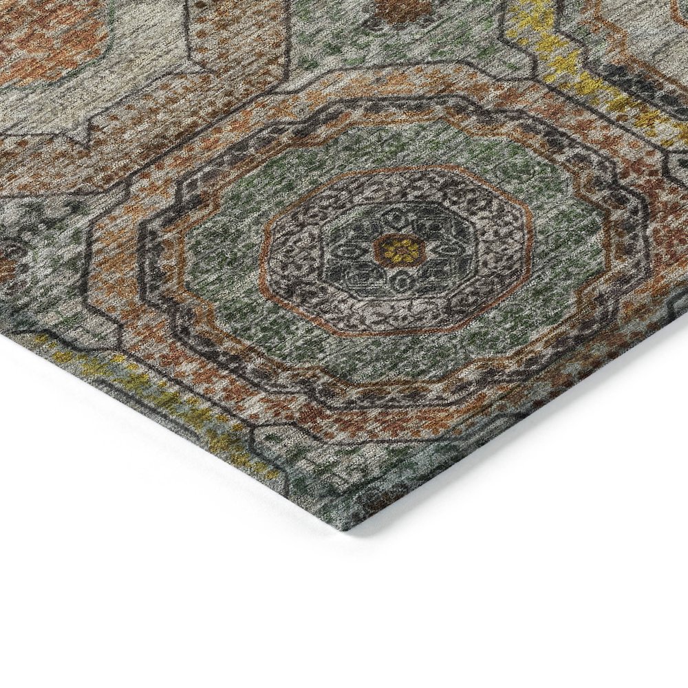 Machine Washable Indoor/Outdoor Chantille ACN2050 Sage 8' x 8' Round Rug. Picture 3