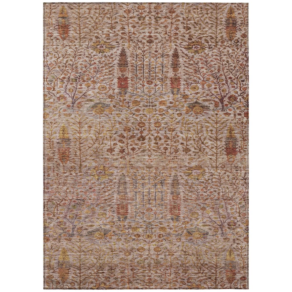 Machine Washable Indoor/Outdoor Chantille ACN2053 Terracotta 10' x 14' Rug. Picture 1