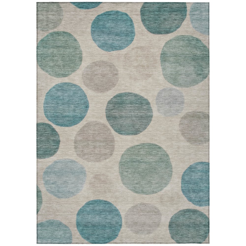 Machine Washable Indoor/Outdoor Chantille ACN2062 Teal 10' x 14' Rug. Picture 1