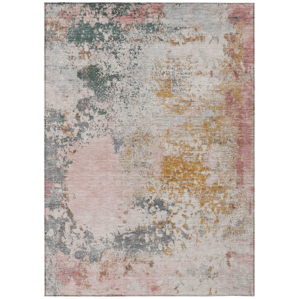Machine Washable Indoor/Outdoor Chantille ACN2070 Pink 10' x 14' Rug. Picture 1