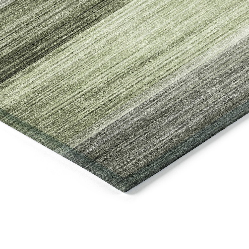 Machine Washable Indoor/Outdoor Chantille ACN2082 Green 8' x 8' Round Rug. Picture 3