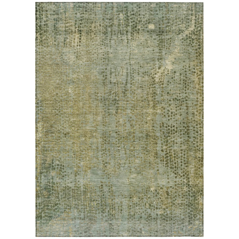Machine Washable Indoor/Outdoor Chantille ACN2088 Green 10' x 14' Rug. Picture 1