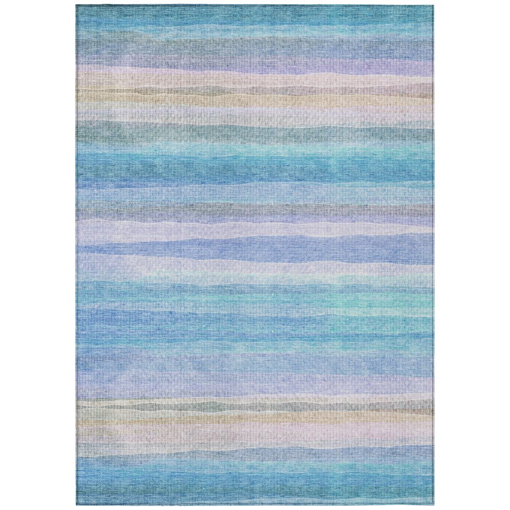 Machine Washable Indoor/Outdoor Chantille ACN2093 Aqua 10' x 14' Rug. Picture 1