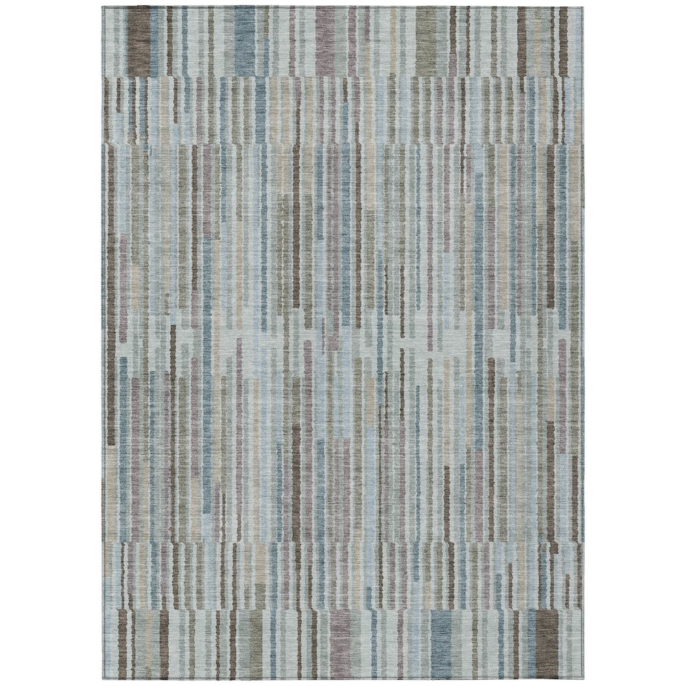 Machine Washable Indoor/Outdoor Chantille ACN2102 Teal 10' x 14' Rug. Picture 1