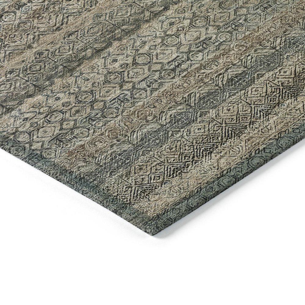 Machine Washable Indoor/Outdoor Chantille ACN2105 Chocolate 8' x 8' Round Rug. Picture 3