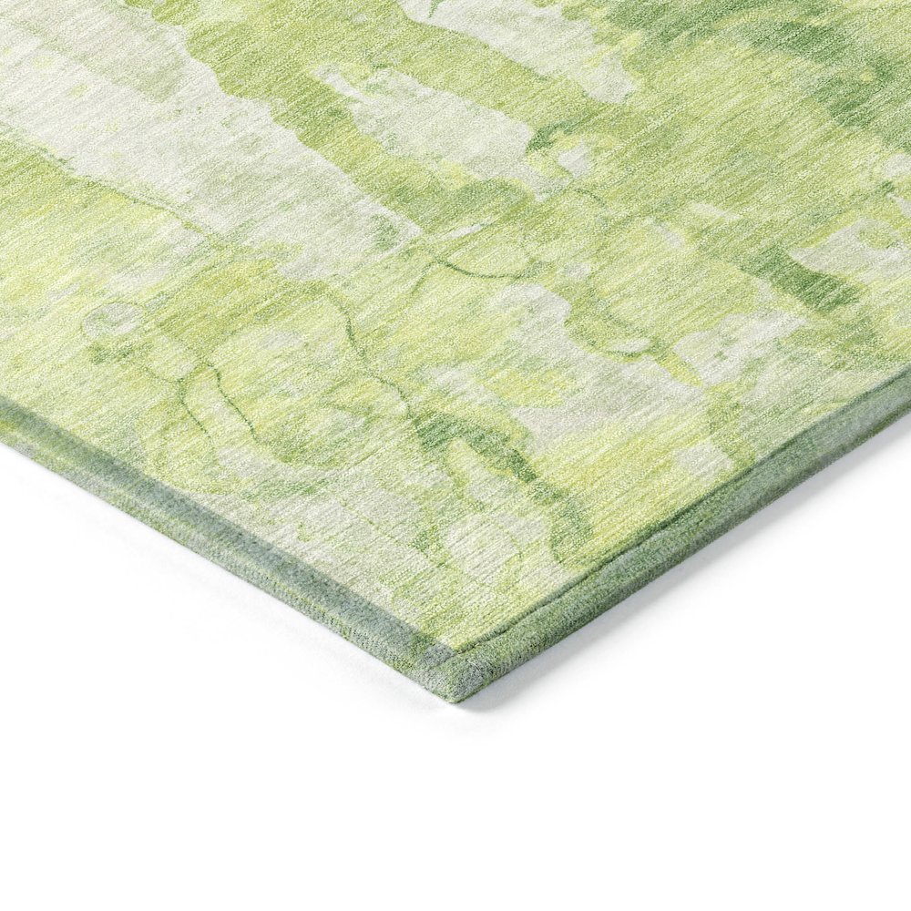 Machine Washable Indoor/Outdoor Chantille ACN2120 Lime 8' x 8' Round Rug. Picture 3