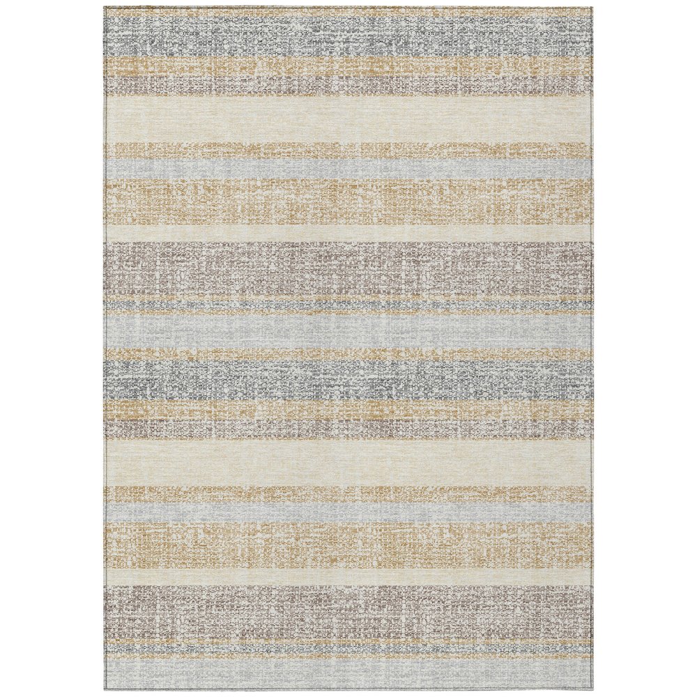 Machine Washable Indoor/Outdoor Chantille ACN2122 Gold 10' x 14' Rug. Picture 1