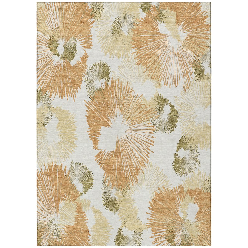 Machine Washable Indoor/Outdoor Chantille ACN2132 Coral 10' x 14' Rug. Picture 1