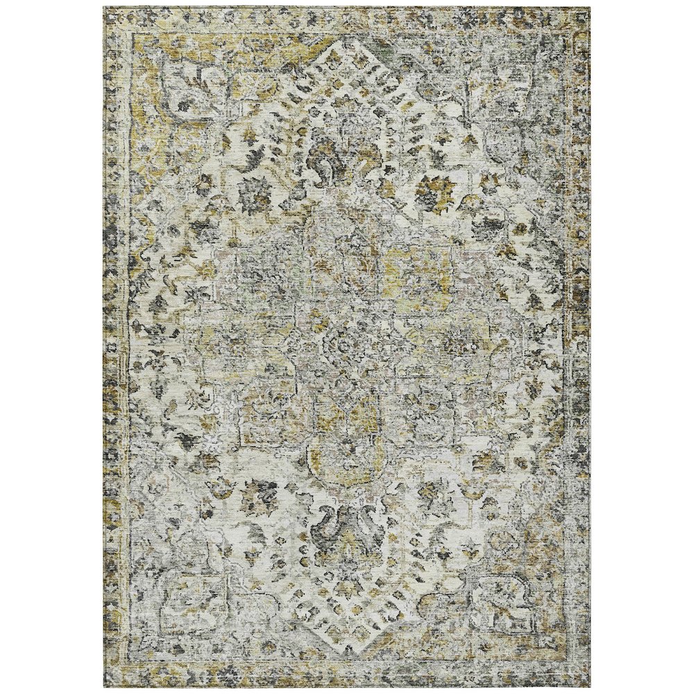 Machine Washable Indoor/Outdoor Chantille ACN2138 Beige 10' x 14' Rug. Picture 1