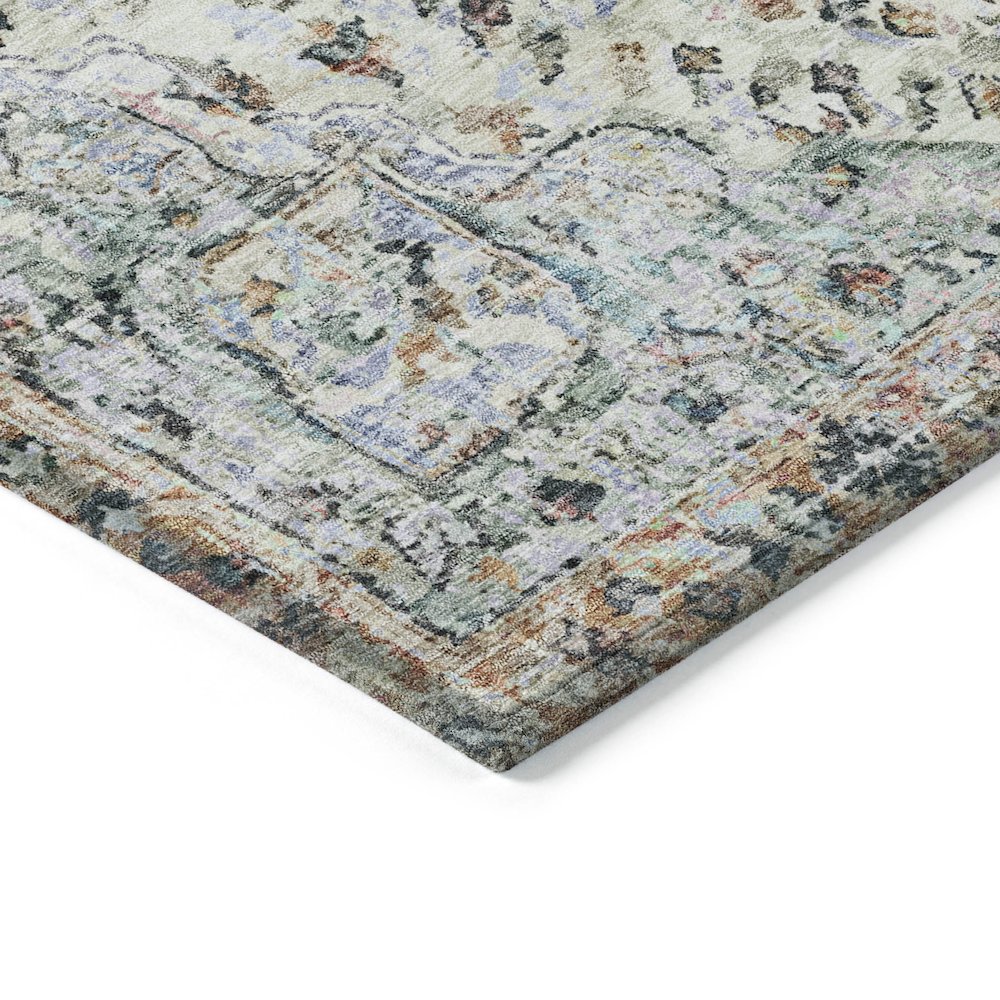 Machine Washable Indoor/Outdoor Chantille ACN2138 Sage 8' x 8' Round Rug. Picture 3