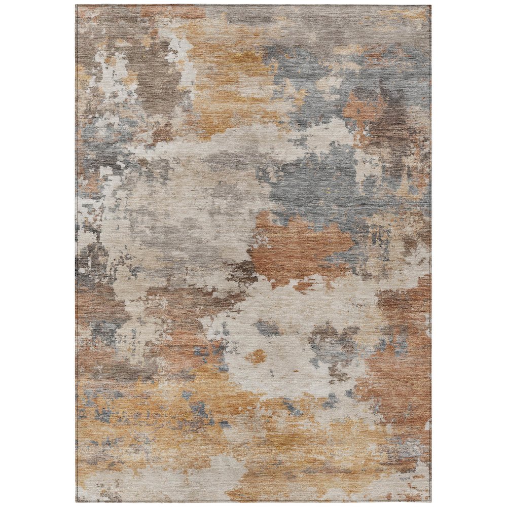 Machine Washable Indoor/Outdoor Chantille ACN2144 Paprika 10' x 14' Rug. Picture 1